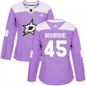 Women's Adidas Dallas Stars Mavrik Bourque Purple Fights Cancer Practice Jersey - Authentic
