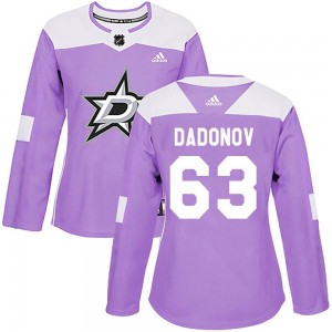 Women's Adidas Dallas Stars Evgenii Dadonov Purple Fights Cancer Practice Jersey - Authentic