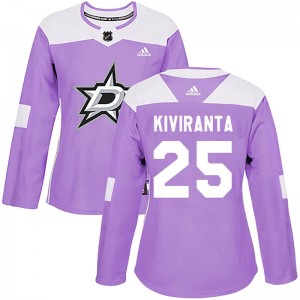 Women's Adidas Dallas Stars Joel Kiviranta Purple Fights Cancer Practice Jersey - Authentic