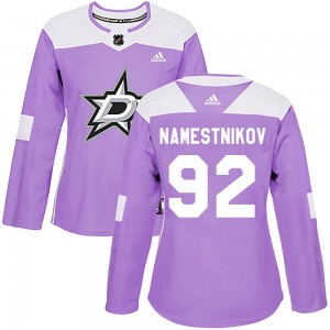 Women's Adidas Dallas Stars Vladislav Namestnikov Purple Fights Cancer Practice Jersey - Authentic