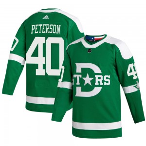 Youth Adidas Dallas Stars Jacob Peterson Green 2020 Winter Classic Player Jersey - Authentic