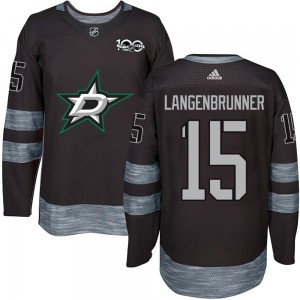 Youth Dallas Stars Jamie Langenbrunner Black 1917-2017 100th Anniversary Jersey - Authentic