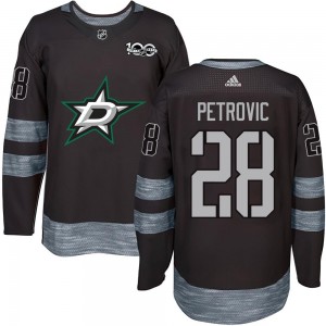 Youth Dallas Stars Alexander Petrovic Black 1917-2017 100th Anniversary Jersey - Authentic