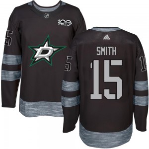 Youth Dallas Stars Bobby Smith Black 1917-2017 100th Anniversary Jersey - Authentic