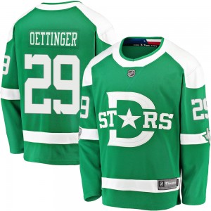 Youth Fanatics Branded Dallas Stars Jake Oettinger Green ized 2020 Winter Classic Player Jersey - Breakaway