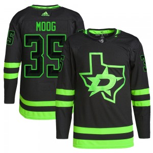 Men's Adidas Dallas Stars Andy Moog Black Alternate Primegreen Pro Jersey - Authentic