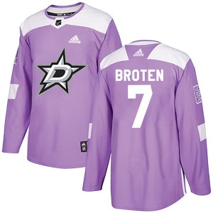 Youth Adidas Dallas Stars Neal Broten Purple Fights Cancer Practice Jersey - Authentic