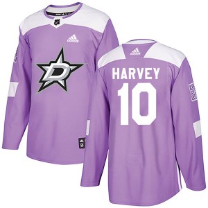 Youth Adidas Dallas Stars Todd Harvey Purple Fights Cancer Practice Jersey - Authentic