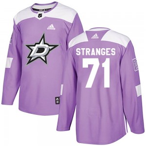 Youth Adidas Dallas Stars Antonio Stranges Purple Fights Cancer Practice Jersey - Authentic