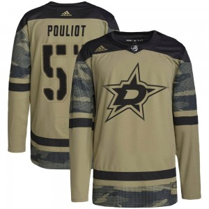 Youth Adidas Dallas Stars Derrick Pouliot Camo Military Appreciation Practice Jersey - Authentic