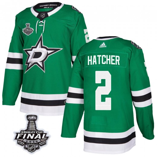Youth Adidas Dallas Stars Derian Hatcher Green Home 2020 Stanley Cup Final Bound Jersey - Authentic