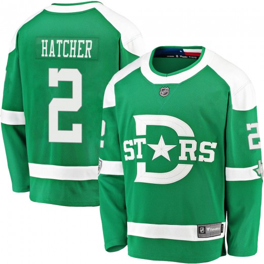 Men's Fanatics Branded Dallas Stars Derian Hatcher Green 2020 Winter Classic Jersey - Breakaway